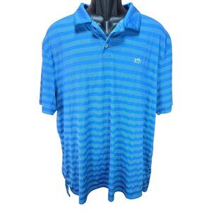 Southern Tide Mens Blue Breathable Vent Striped Polo XL